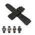Fits/For Breitling Chronomat B01 AB0134 , AB0136 , EB0134 , EB0136 - 22mm Black Rubber/Silicone 22-20 301S , 300S Rouleaux Replacement Watch Band Strap Belt