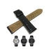 Fits/For Tissot 1853 T099.405 , T099.427 , T099.429& Chemin Des Tourelles - Black Genuine Leather Replacement Watch Strap Band Belt