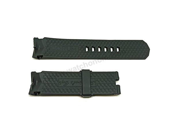 Fits/For Corum Admiral's Cup Competition - 24mm Black Rubber Silicone Replacement Watch Band Strap Belt