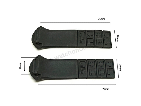 Fits/For Tissot T-Tracx T0104171703100 , T0104171703101 , T0104171703102 - 17mm Black Rubber T010417A Replacement Watch Band Strap