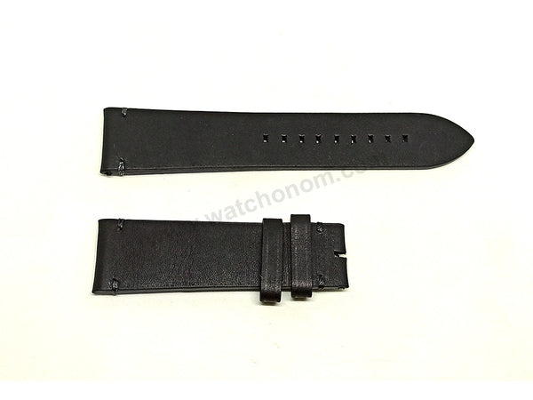 Fits/For Emporio Armani Mario AR11243 , AR11522 , AR60051 - 22mm Black Leather Replacement Watch Band Strap Belt