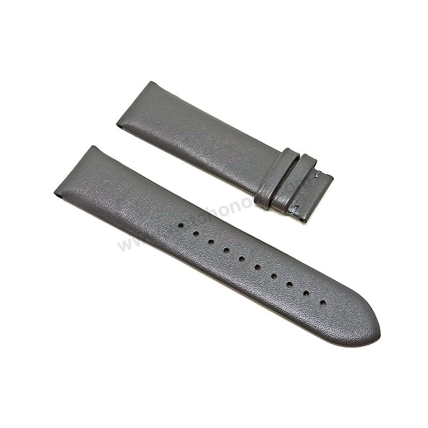 Fits/For Emporio Armani AR0386 Gianni XLarge- 22mm Gray Leather Replacement Watch Band Strap Belt