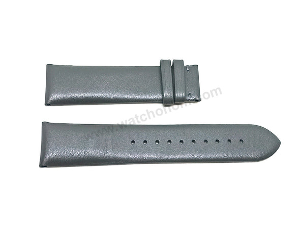 Fits/For Emporio Armani AR0386 Gianni XLarge- 22mm Gray Leather Replacement Watch Band Strap Belt
