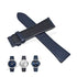 Fits/For Emporio Armani AR11194 , AR11451 , AR80032 Ruggero- 22mm Navy Blue Leather Replacement Watch Band Strap Belt