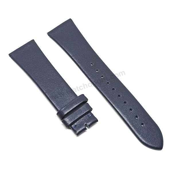 Fits/For Emporio Armani AR11194 , AR11451 , AR80032 Ruggero- 22mm Navy Blue Leather Replacement Watch Band Strap Belt