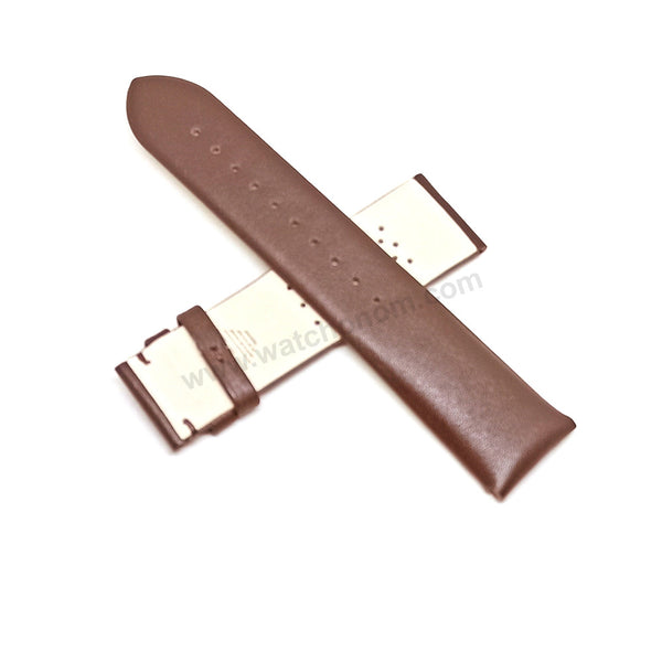 Fits/For Emporio Armani AR1932 , AR1936 , AR0387 , AR4657 Gianni XLarge- 22mm Brown Leather Replacement Watch Band Strap Belt