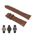 Fits/For Emporio Armani AR11486 , AR11549 , AR11566 Paolo- 22mm Brown Leather Replacement Watch Band Strap Belt