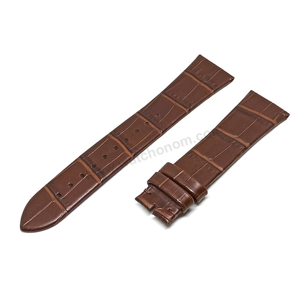 Fits/For Emporio Armani AR11486 , AR11549 , AR11566 Paolo- 22mm Brown Leather Replacement Watch Band Strap Belt
