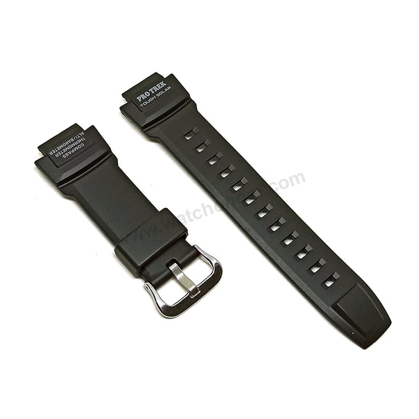 Genuine Casio Pro-Trek PRG-270  - 18mm Black Rubber Authentic Replacement Part Watch Band Strap Belt