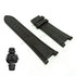 Fits/For Versace Aion Chrono VRSCVE1D01420 Replacement Black Leather Watch Band Belt Strap Belt