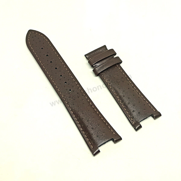 Fits/For Versace Aion Chrono VRSCVE1D00119 Replacement Brown Leather Watch Band Belt Strap Belt