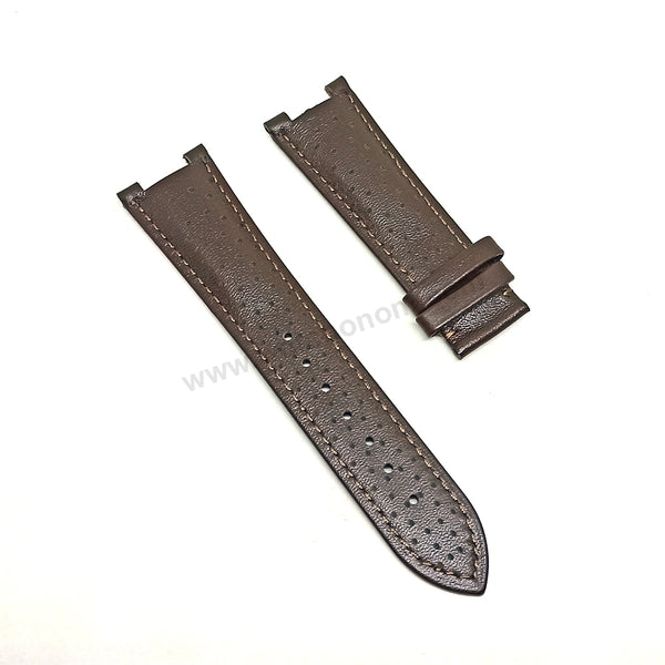 Fits/For Versace Aion Chrono VRSCVE1D00119 Replacement Brown Leather Watch Band Belt Strap Belt