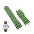 Fits/For Panerai Submersible PAM01595 - 24mm Sage Green Rubber Replacement Watch Band Strap