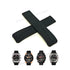 Fits/For Tissot - T-Touch Expert T013420 - 21mm Black Rubber Replacement Watch Band Strap Belt