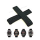 Fits/For Tissot - T-Touch Expert T013420 - 21mm Black Rubber Replacement Watch Band Strap Belt
