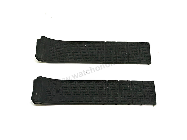 Fits/For Tissot - T-Touch Expert T013420 - 21mm Black Rubber Replacement Watch Band Strap Belt