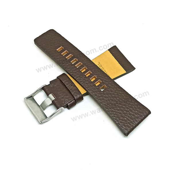 Fits/For Diesel DZ4089 , DZ4090 Watch Chrono - 30mm Brown Genuine Leather Replacement Watch Strap Band Belt