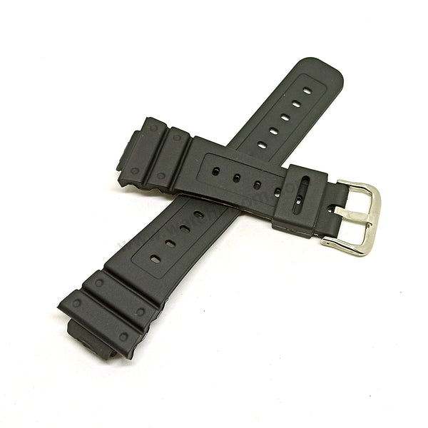 Fits/For Casio G-Shock DW-5600BB , DW-5600BBMA , DW-5600BBU - Black Rubber Replacement Watch Strap Band Belt