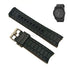 Fits/For Diesel DZ1437 Young Blood - 24mm Black Silicone Replacement Curved End Watch Strap Band Belt