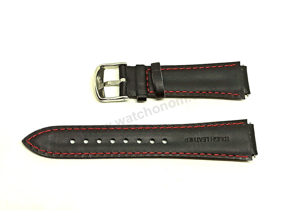Genuine Casio EFA-120L Edifice - Authentic Replacement Black Genuine Leather Watch Band Strap Belt