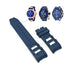 Fits/For Invicta Russian Diver 11880 , 11888 , 11897 , 12440 - 26mm Navy Blue Rubber Replacement Watch Band Strap