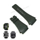 Fits/For Diesel DZ7153 , DZ7191 , DZ7192 - Black Genuine Leather Replacement Watch Strap Band Belt