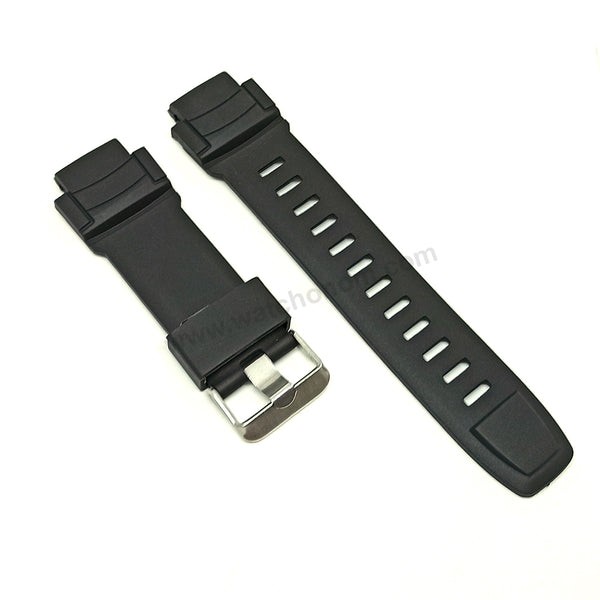 Fits/For Casio Protrek PRG-270 , PRG-270B - Black Rubber Replacement Watch Strap Band Belt