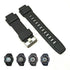 Fits/For Casio Protrek PRW-2500 , PRW-2500R - Black Rubber Replacement Watch Strap Band Belt