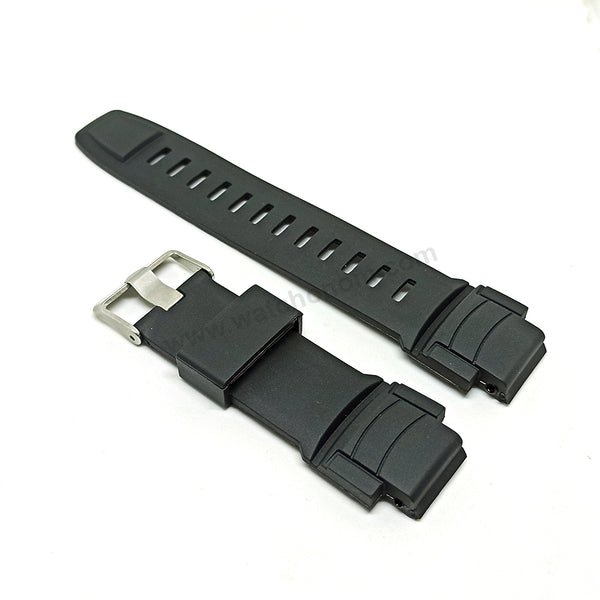 Fits/For Casio Protrek PRG-270 , PRG-270B - Black Rubber Replacement Watch Strap Band Belt