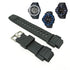 Fits/For Casio Protrek PRW-3500 , PRW-3500Y , PRW-3500SYT - Black Rubber Replacement Watch Strap Band Belt