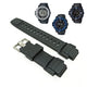 Fits/For Casio Protrek PRW-3500 , PRW-3500Y , PRW-3500SYT - Black Rubber Replacement Watch Strap Band Belt