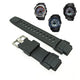 Fits/For Casio Protrek PRW-5000 , PRW-5000Y - Black Rubber Replacement Watch Strap Band Belt