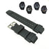 Fits/For Casio Protrek PRW-5100 , PRW-5100YT - Black Rubber Replacement Watch Strap Band Belt