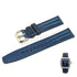 Fits/For Vintage Zenith Respirator X - Navy Blue Padded Genuine Leather Replacement Watch Band Strap Belt