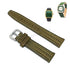 Fits/For Vintage Zenith Respirator X - Olive Green Padded Genuine Leather Replacement Watch Band Strap Belt