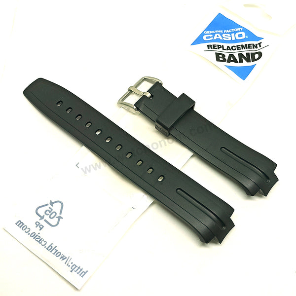 Genuine Casio MTR-301 - Authentic Replacement Black Rubber Watch Band Strap