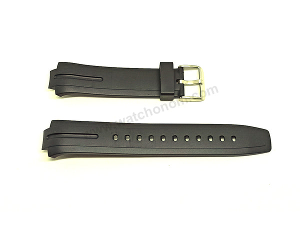 Genuine Casio MTR-301 - Authentic Replacement Black Rubber Watch Band Strap