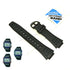 Genuine Casio WL-500 - Authentic Replacement 16mm Black Rubber Watch Band Strap