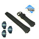 Genuine Casio WL-500 - Authentic Replacement Black Rubber Watch Band Strap