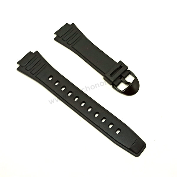 Genuine Casio WL-500 - Authentic Replacement Black Rubber Watch Band Strap