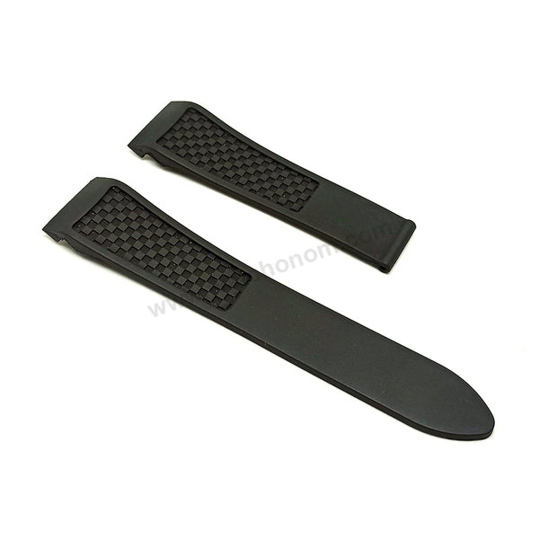 Fits/For Raymond Weil Nabucco 7800 - 23mm Black Rubber Replacement Watch Band Strap Belt&nbsp;