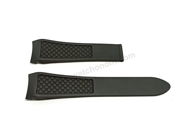 Fits/For Raymond Weil Nabucco 7800 - 23mm Black Rubber Replacement Watch Band Strap Belt&nbsp;