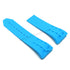 Fits/For Jacob & Co Bugatti Chiron - 22mm Light Blue Rubber Replacement Watch Band Strap Belt