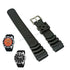 Fits/For Lorus Y676-X019 - RL419AX9 , RL421AX9 - Black Silicone/Rubber Replacement Watch Band Strap Belt