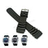Fits/For Lorus PC33-X004 - RH321AX9 , RH319AX9 , RH337AX9 - Black Silicone/Rubber Replacement Watch Band Strap Belt