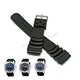 Fits/For Lorus PC33-X004 - RH321AX9 , RH319AX9 , RH337AX9 - Black Rubber Replacement Watch Band Strap Belt