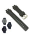 Fits/For Casio ProTrek PRW-3100 , PRW-3100Y - Black Rubber Replacement Watch Strap Band Belt