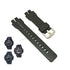 Fits/For Casio ProTrek PRW-6100Y - Black Rubber Replacement Watch Strap Band Belt