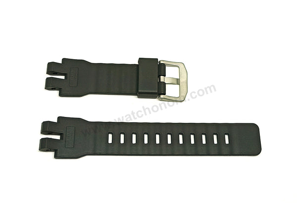 Fits/For Casio Pro Trek PRG-300 - Black Rubber Replacement Watch Strap Band Belt