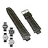 Fits/For Jacques Lemans 1-1485 , 1-1713 , 1-1717 , 1-1718 , 1-1759 Milano - Black Leather Replacement Watch Band Strap Belt